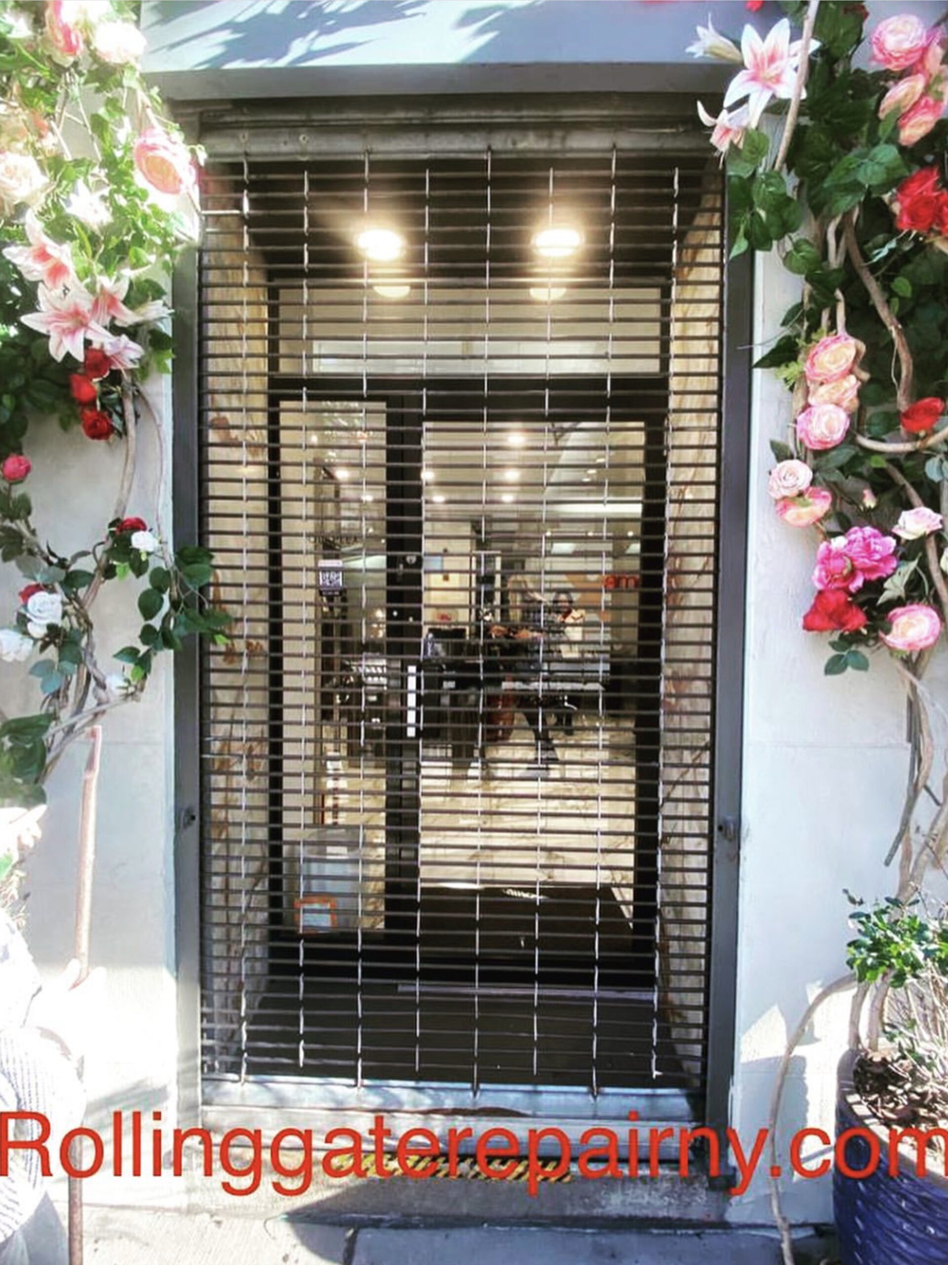 Flower shop security roll-up gate